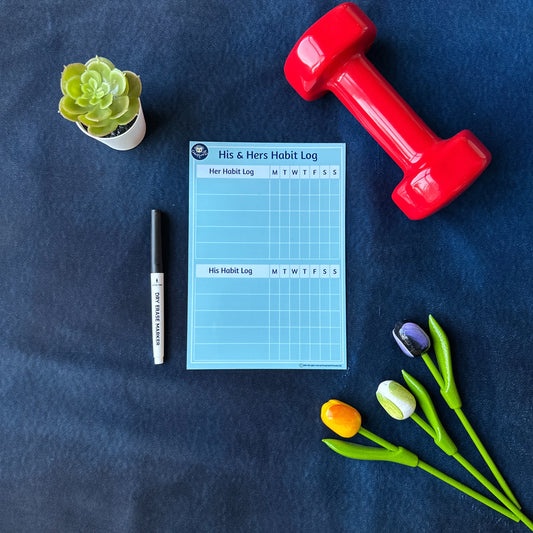 His & Hers Habit Log - Magnetic Weekly Habit Tracker