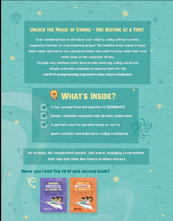 Interesting Interrupts all around you! - Coding Book for kids